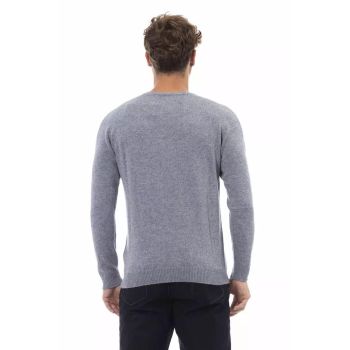 Alpha Studio Men's Light Blue Viscose Sweater - 46 IT