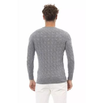 Alpha Studio Men's Gray Viscose Sweater - 48 IT