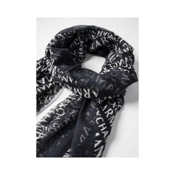 Armani Exchange Women's Black Modal Scarf - One Size