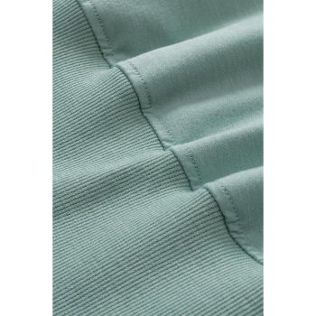 Green Off Shoulder Bishop Sleeve Cinched Waist Blouse - XL