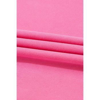 Bonbon Solid Kangaroo Pocket Drawstring Loose Fit Hoodie - S