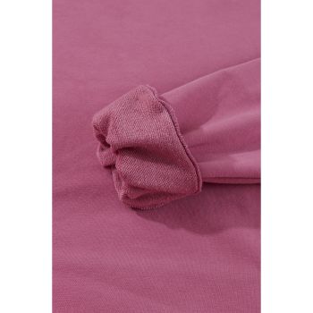 Valerian Solid Kangaroo Pocket Drawstring Loose Fit Hoodie - M