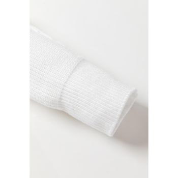 White Hello Pumpkin Graphic Sweater - L