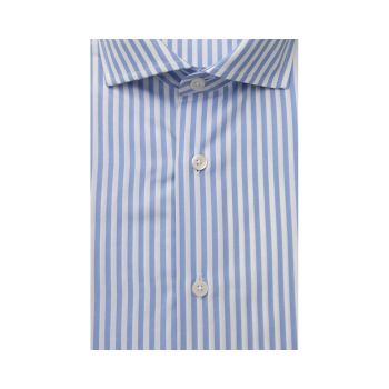 Bagutta Men's Light Blue Cotton Shirt - 2XL