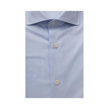 Bagutta Men's Light Blue Cotton Shirt - 2XL