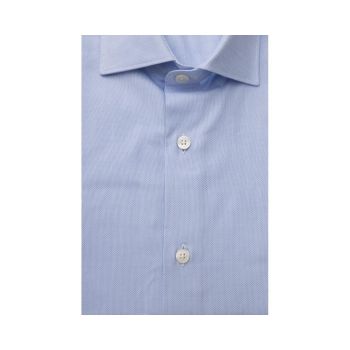 Bagutta Men's Light Blue Cotton Shirt - L