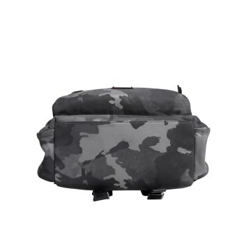 Dolce & Gabbana Men's Gray Cotton Camouflage Logo Plaque Backpack Bag - One Size