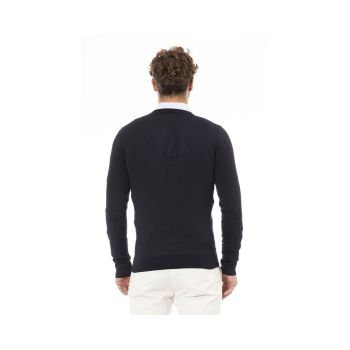 Baldinini Trend Men's Blue Modal Sweater - 50 IT