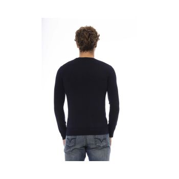 Baldinini Trend Men's Blue Wool Sweater - 48 IT