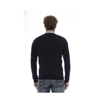 Baldinini Trend Men's Blue Wool Sweater - 48 IT