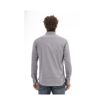 Baldinini Trend Men's Gray Cotton Shirt - 44 IT