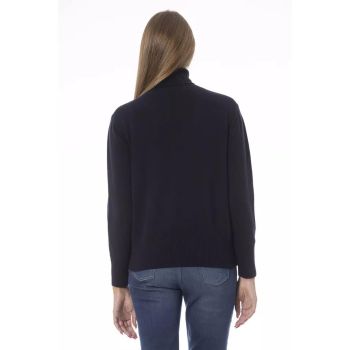 Baldinini Trend Women's Blue Wool Sweater - 40 IT