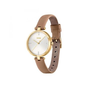 Hugo Boss Women's Beige Leather Watch - One Size