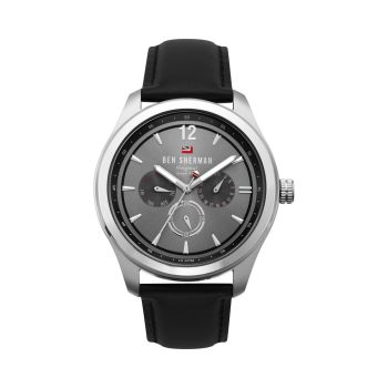 Ben Sherman Men's Black Leather Watch - One Size