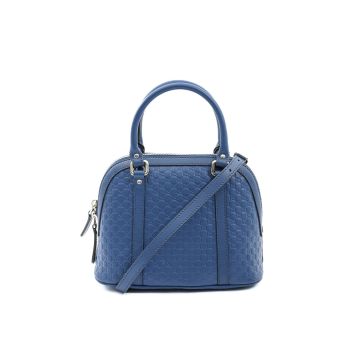 Gucci GG Marmont Mini Blue Leather Handbag - One Size