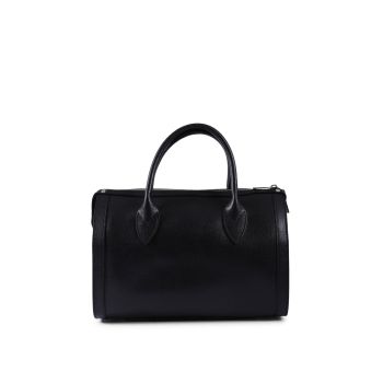 V Italia by VERSACE 1969 ABBIGLIAMENTO SPORTIVO SRL V Italia Black Leather Satchel Handbag - One Size