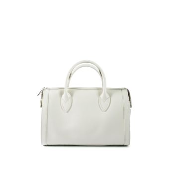 V Italia by VERSACE Womens White Leather Satchel Handbag - One Size