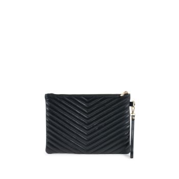 V Italia by Versace 1969 Quilted Leather Clutch - Black - One Size