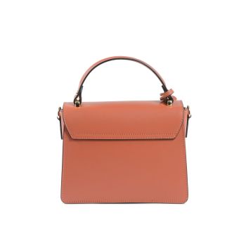V Italia by Versace 1969 Leather Crossbody Bag with Buckle Closure Orange - One Size