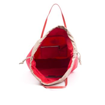 BYBLOS Women's Elegant Fabric and Patent Shopper Tote - One Size