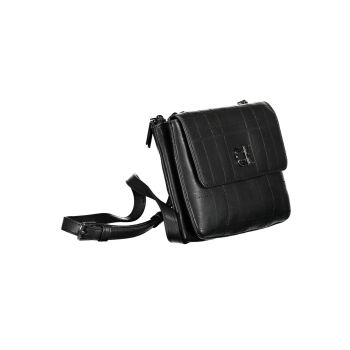 Calvin Klein Women's Chic Black Shoulder Bag with Contrasting Details - One Size
