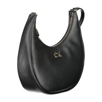 Calvin Klein Women's Elegant Black Recycled Shoulder Bag - One Size