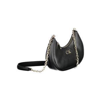 Calvin Klein Women's Elegant Black Chain Shoulder Bag - One Size