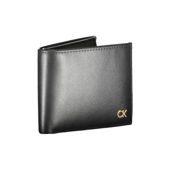 Calvin Klein Men's Black Leather Wallet - One Size