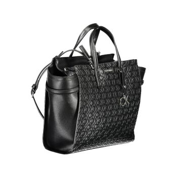 Calvin Klein Women's Elegant Black Recycled Polyester Handbag - One Size