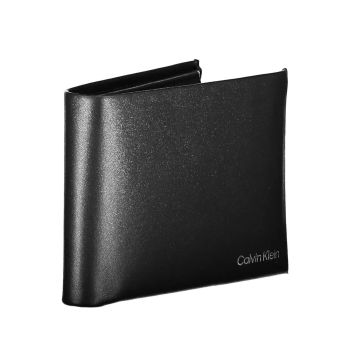 Calvin Klein Men's Black Leather Wallet - One Size