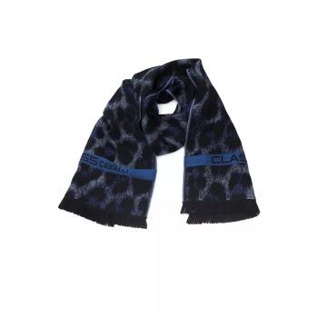 Cavalli Class Men's Animalier Fantasy Logo Luxury Scarf - One Size