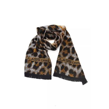 Cavalli Class Men's Elegant Animalier Fantasy Logo Scarf - One Size