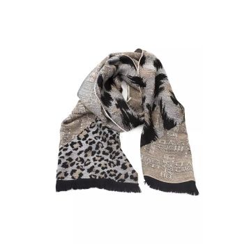 Cavalli Class Men's Chic Animalier Wool-Blend Scarf - One Size