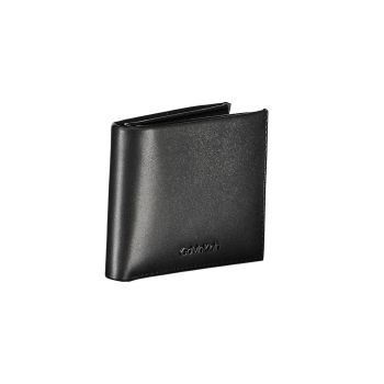 Calvin Klein Men's Black Leather Wallet - One Size