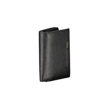 Calvin Klein Men's Black Leather Wallet - One Size