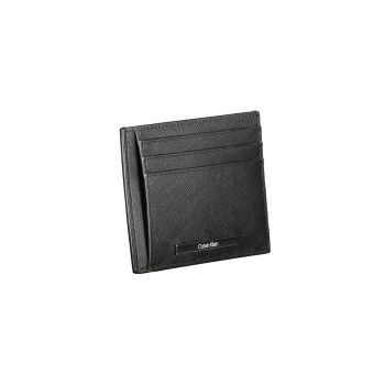 Calvin Klein Men's Black Leather Wallet - One Size