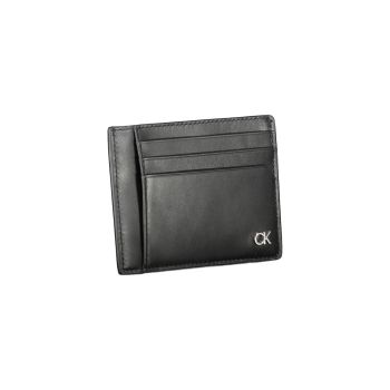 Calvin Klein Men's Black Leather Wallet - One Size