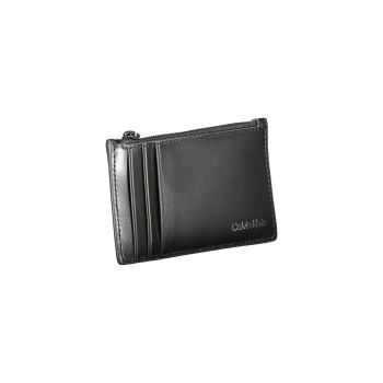 Calvin Klein Men's Black Leather Wallet - One Size