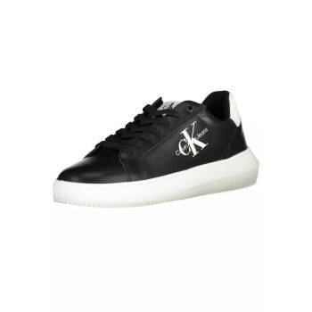 Calvin Klein Men's Black Polyester Sneaker - 40 EU