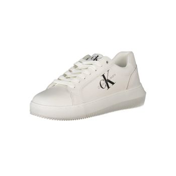 Calvin Klein Women's White Polyester Sneaker - 39 EU