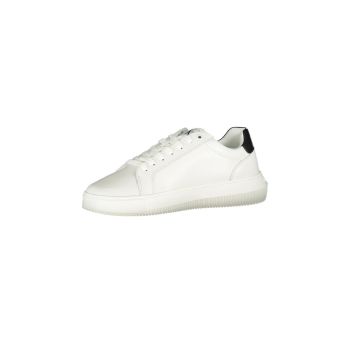 Calvin Klein Men's White Polyester Sneaker - 46 EU