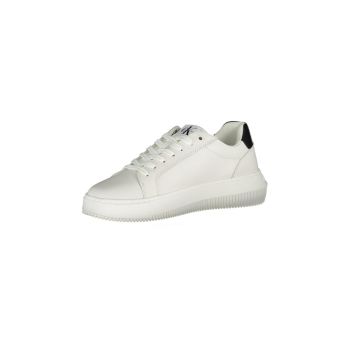 Calvin Klein Women's White Polyester Sneaker - 36 EU