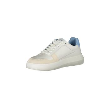 Calvin Klein Men's White Polyester Sneaker - 42 EU