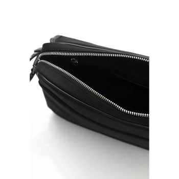 Cerruti 1881 Men's Elegant Black Crossbody Logo Bag - One Size