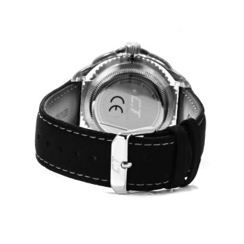 Chronotech Men's Black Leather Watch - One Size