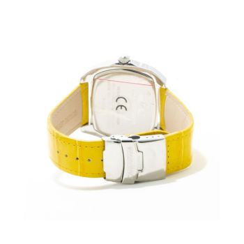 Chronotech Unisex's Yellow Leather Watch - One Size