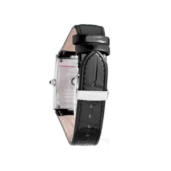 Chronotech Unisex's Black Leather Watch - One Size