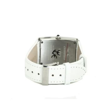 Chronotech Unisex's White Leather Watch - One Size