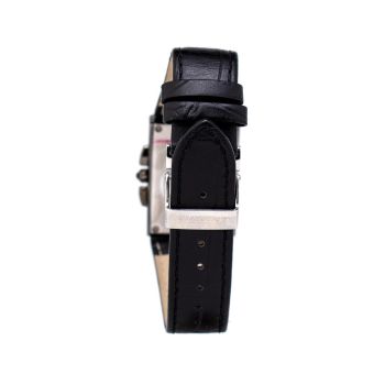 Chronotech Unisex's Black Leather Watch - One Size
