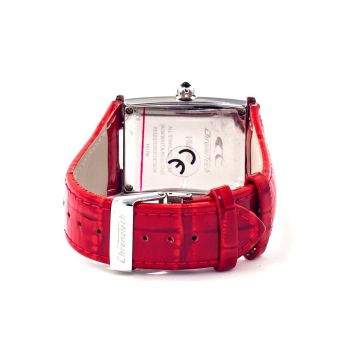 Chronotech Unisex's Red Leather Watch - One Size